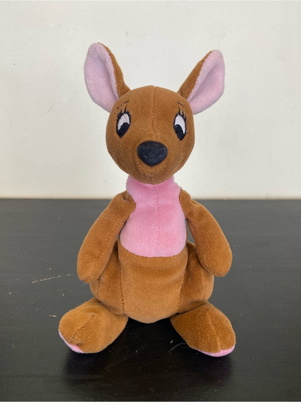 Disney Store Winnie the Pooh Kanga Mini Bean Bag Plush 7 Inch Brown Pink